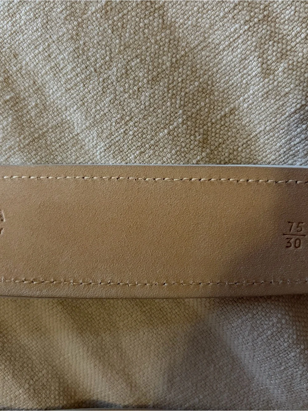 Prada white leather belt size 75